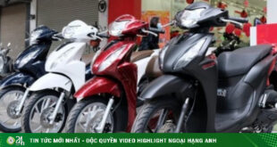 Cứ 100 xe máy bán ra tại Việt Nam thì có 19 chiếc là Honda Vision
